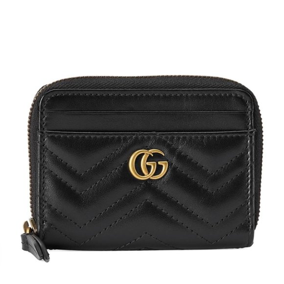 Gucci GG Marmont Matelassé Zip Card Case - Picture 1 of 9